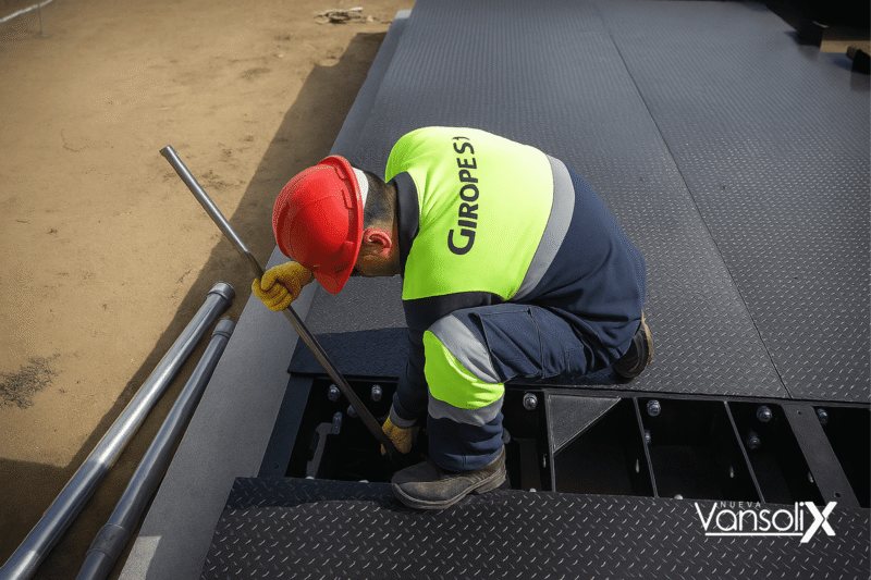 Báscula camionera instalada