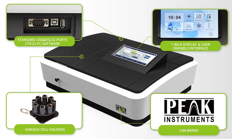 Espectrofotómetro UV/VIS X-8200TA, Espectrofotómetro UV/VIS, Espectrofotómetro Peak